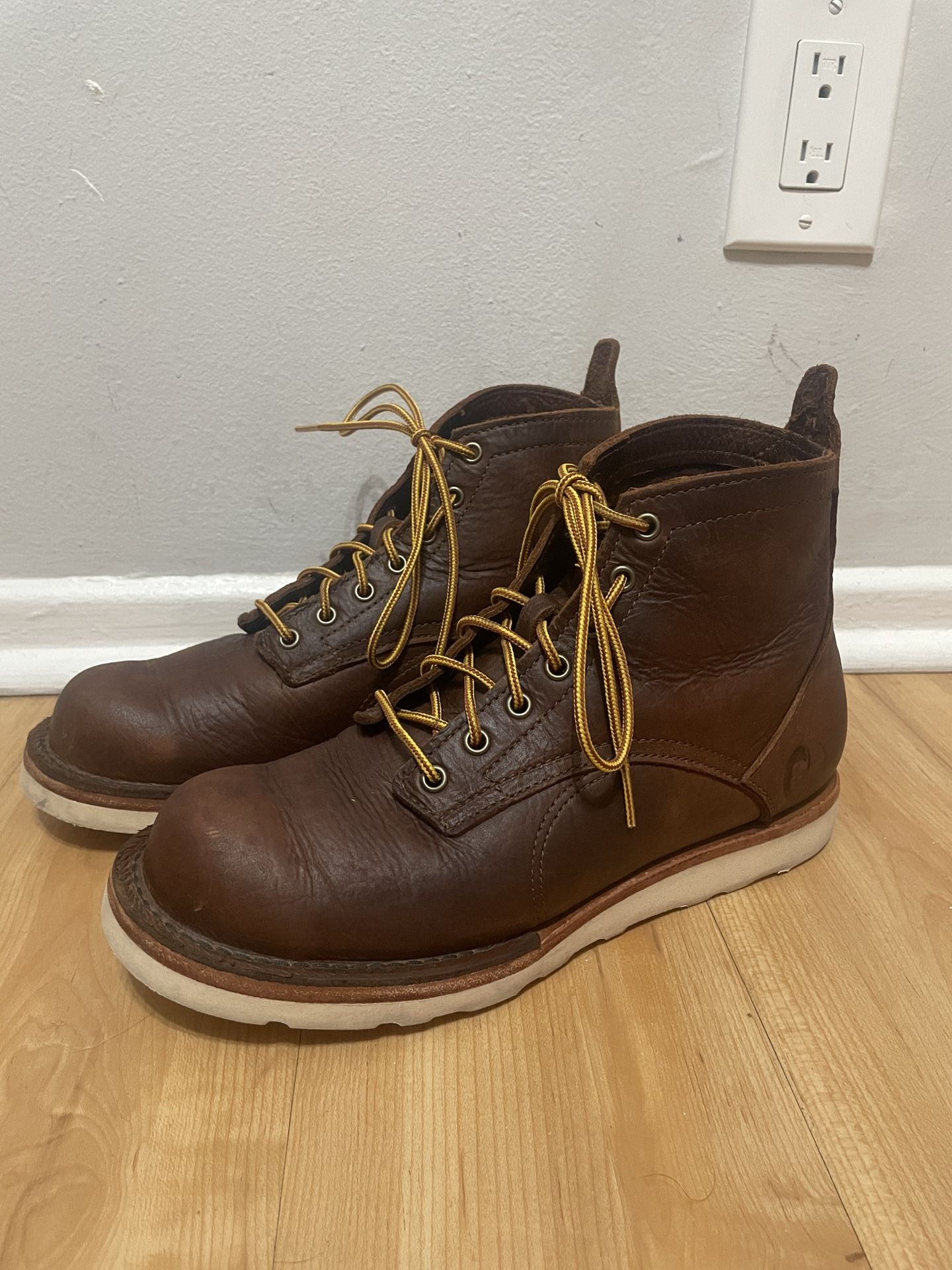 Origin Maine Coronado Made in USA Brown Leather Ankle Boots Men’s Size 9.5