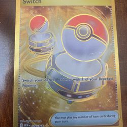 Pokemon 151 Switch Trainer Gold Holo Rare 206/165 MINT PACK FRESH