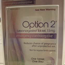 Plan-B.  Contraceptive-$ 20