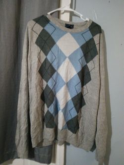 Men's Argyle Crewneck Knit Sweater