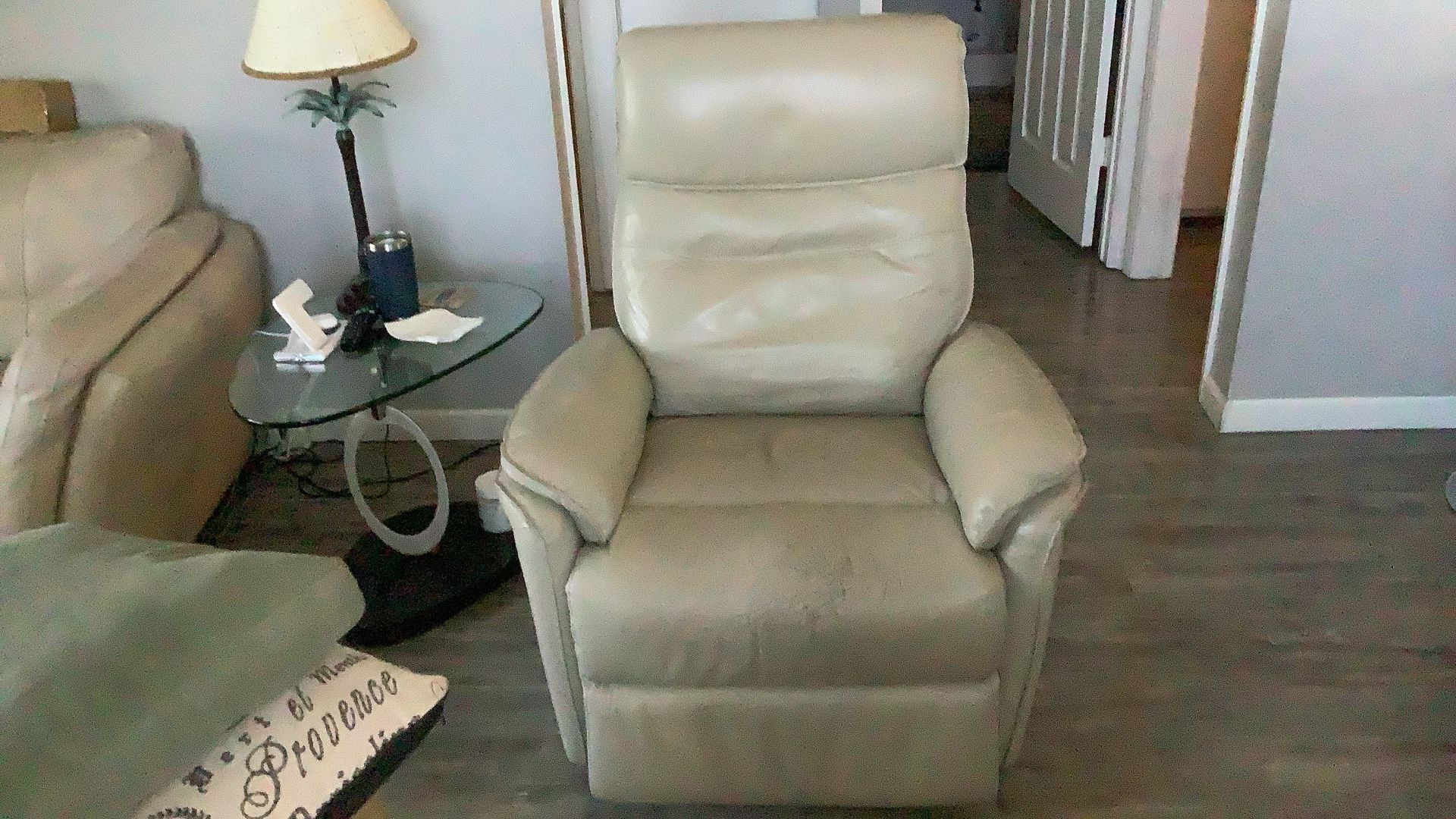 Free Power Leather Recliner.