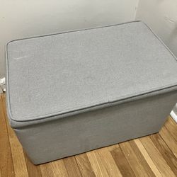 Grey Storage Ottoman