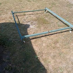 Metal Bed Frame With Wheels/ Twin Or Full Size