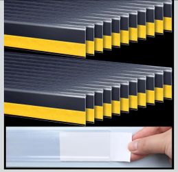 100 Pcs Shelf Label Strips Adhesive Shelf, 1.25''H x 48" L