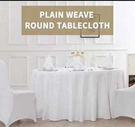 White Round Tablecloths