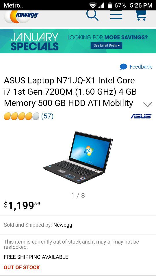 Trading a Asus n71jq gaming laptop