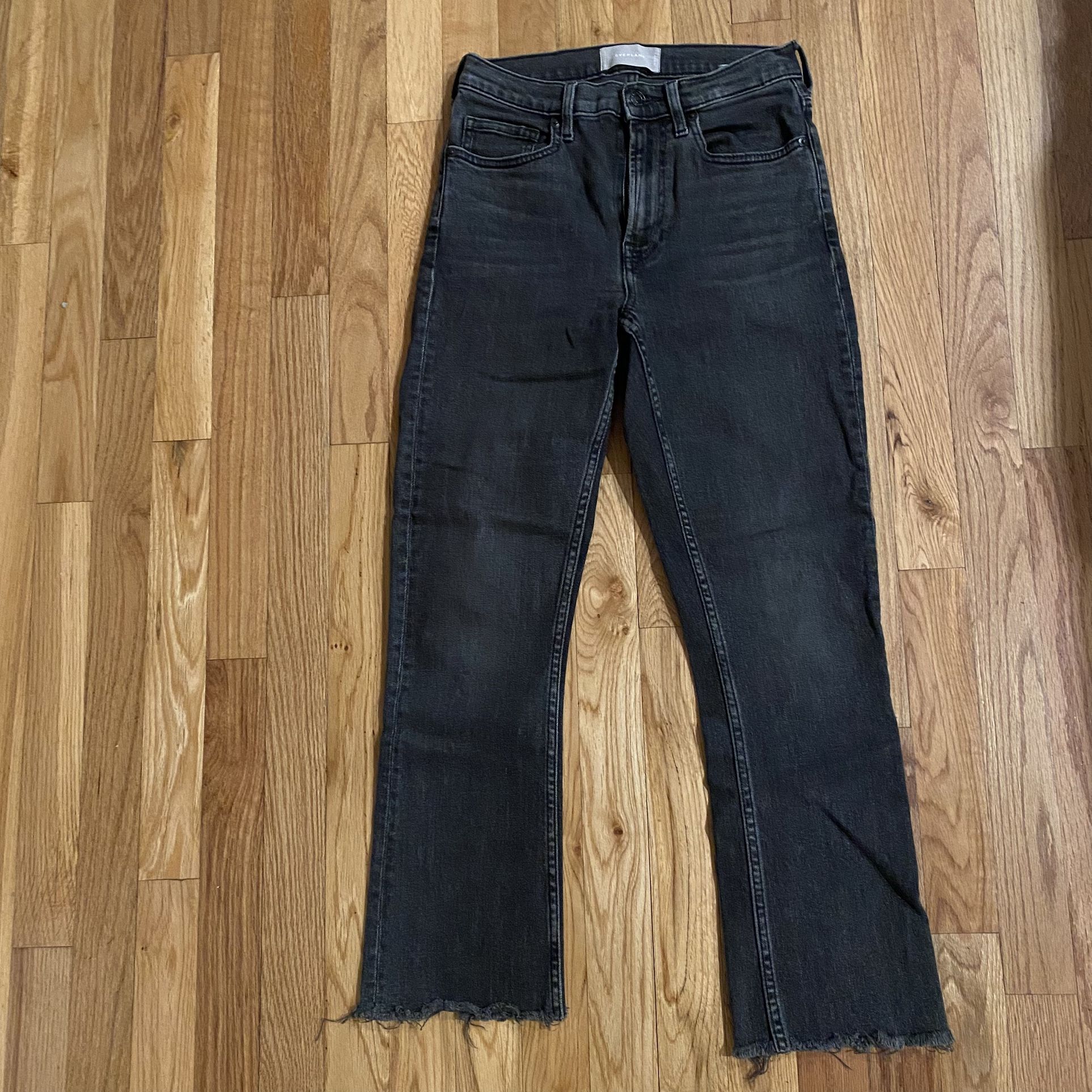 Everlane High Rise Kick Crop Black Women's Jeans READ