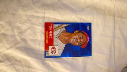 Tony Perez baseball card Topps chrome