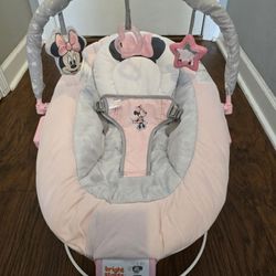 Bright Starts Comfy Baby Bouncer - Disney Minnie Mouse Edition