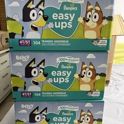 3 Boxes of PAMPERS Easy Ups Size 4T 5T, 37+ Lbs