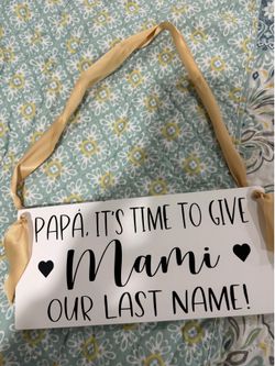 Flower girl sign