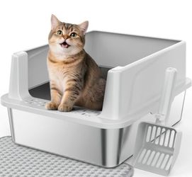 Stainless steel cat litter box