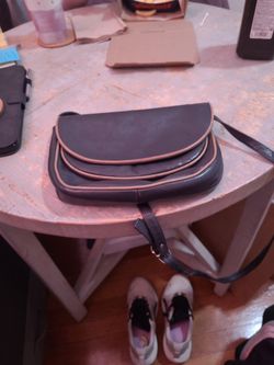 Gray Blue And Biege Bag 