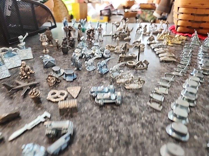 Monopoly Clue & Other Game Pieces - 308 Total Game Pieces