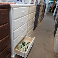 Pinewood 5 Drawer Dresser $ 269 White Color