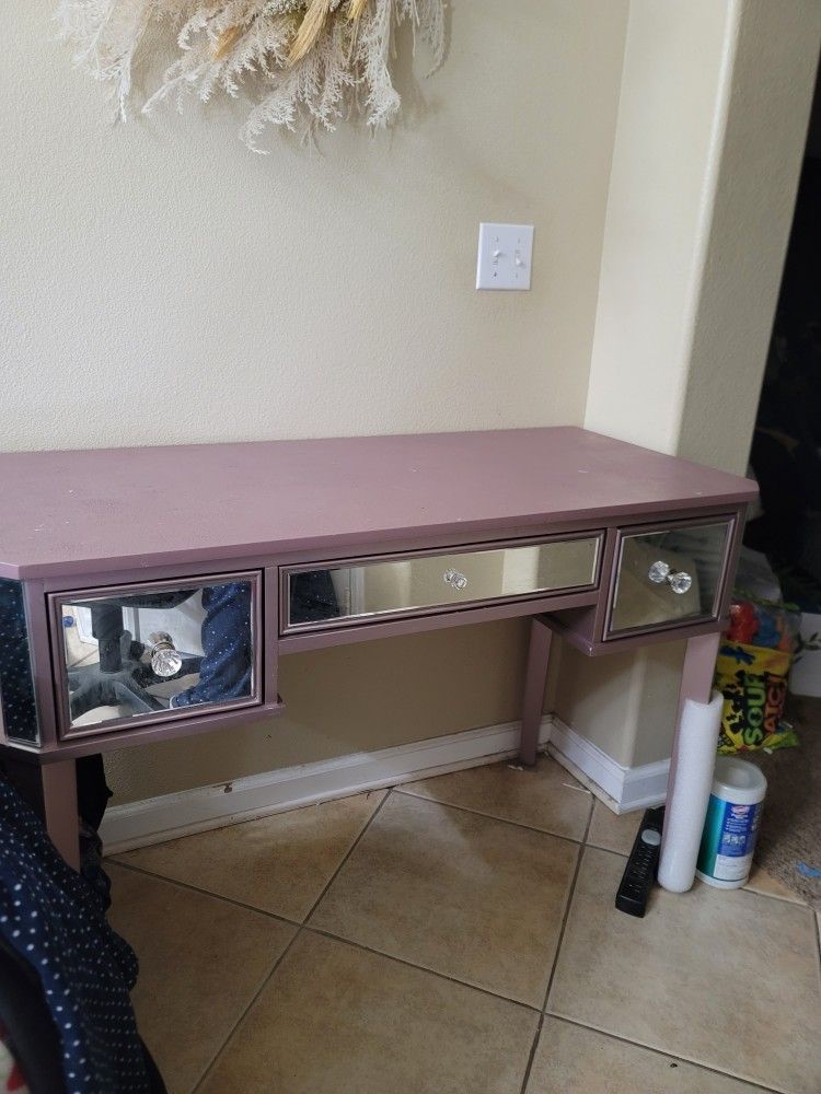 Purple Makeup Vanity Desk