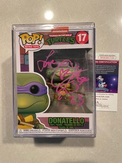 Donatello SIGNED Funko Pop *MINT* JSA Certified Corey Feldman TMNT 17 with protector Autographed Teenage Mutant Ninja Turtles Pizza