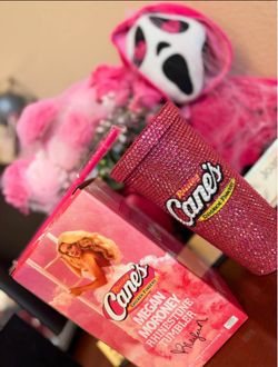 Canes Pink Rhinestone Tumbler