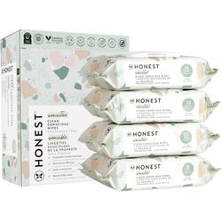 The Honest Company Clean Conscious Unscented Wipes, 4 packs of 72, 288 Count