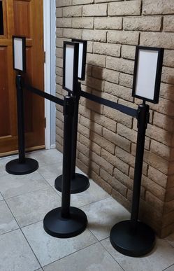 Stanchions with Sign Holders - Weighted NO SAND REQUIRED
