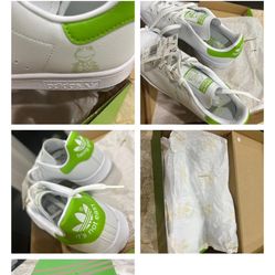 Adidas Disney Green White The Muppets Stan Smith Kermit The Frog Sneaker NWB