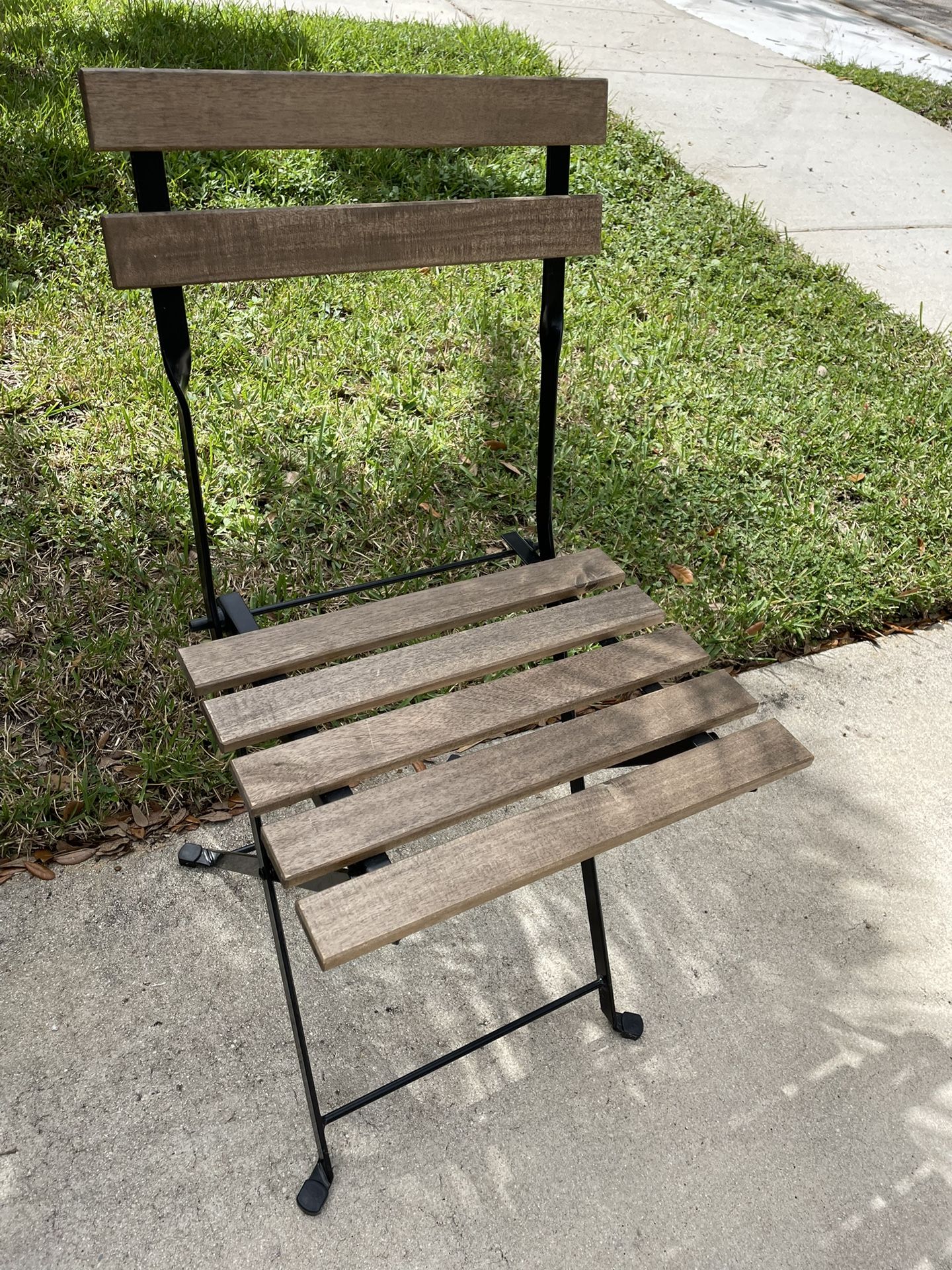 Foldable Chairs (French Bistro Slatted Cafe Folding Chair)