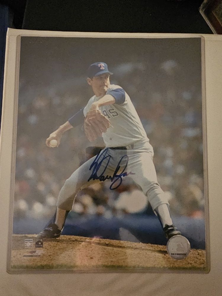Nolan Ryan 8 X 10 In Hard Plastic Autographed