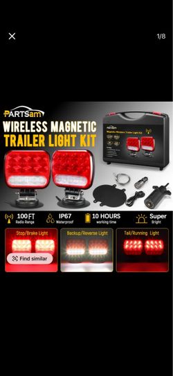 PARTSam Wireless Magnetic Trailer Tail Light Kit