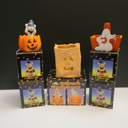 VINTAGE 1996 Hermitage Pottery Halloween Themed Figurines LIMITED EDITION