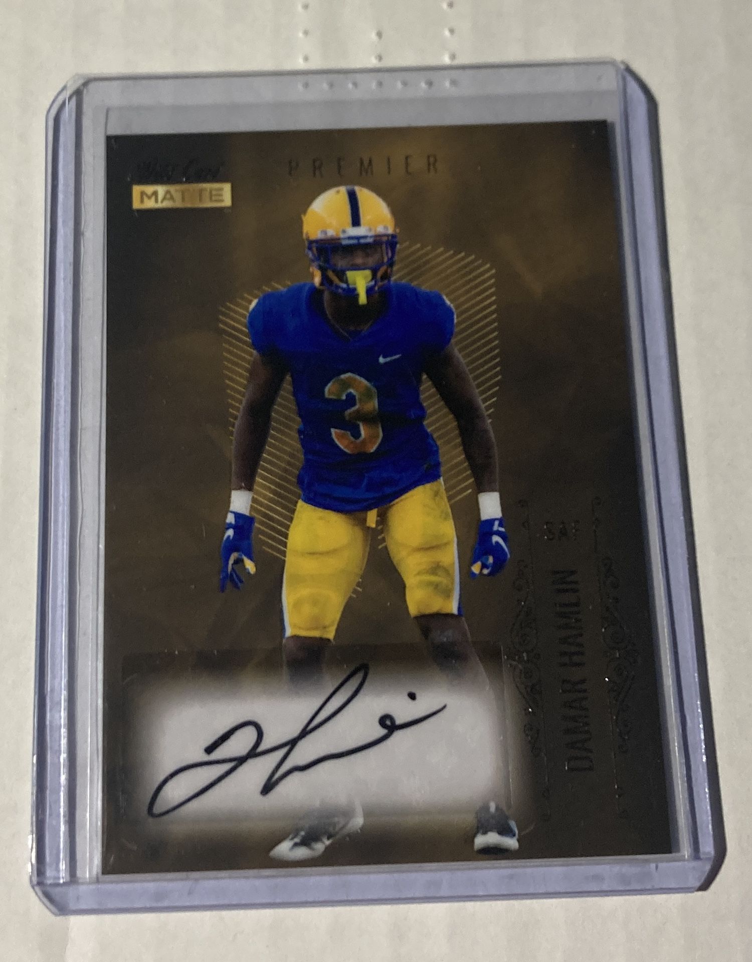Damar Hamlin Auto Rookie Card Wild Card Gold Buffalo Bills Football #MB-A