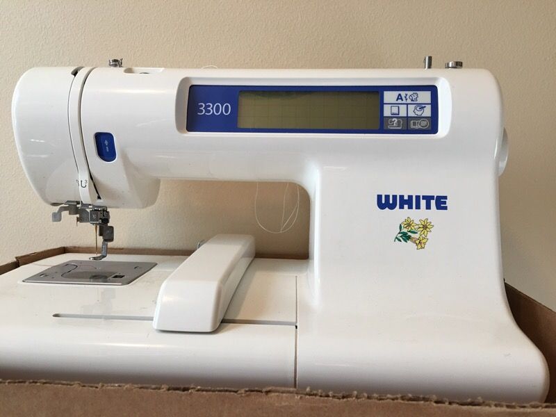White embroidery machine w3300
