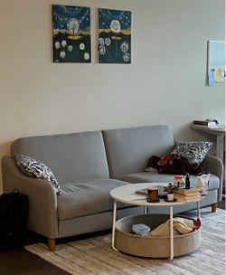 Convertible couch and coffee table
