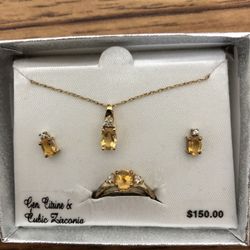 NEW Genuine Citrine (3 piece)