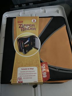 Set Of 3  Zippered Cloth 3 Ring Binder/organizer With Pockets 500 Page Capacity Binder