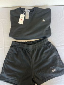 Alo Crewneck & Shorts Matching Set - Size  small, medium and large