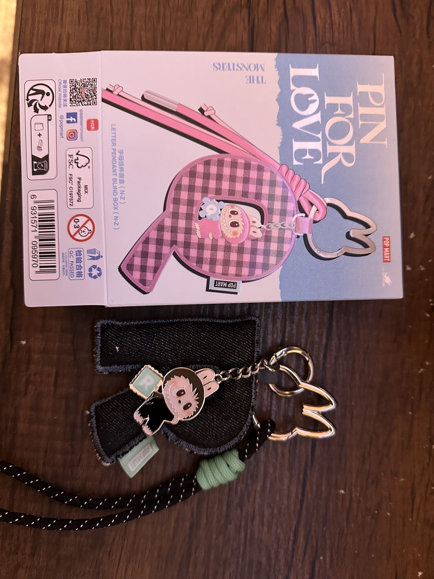 Labubu Letter R Pendant