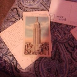 Vintage Post Cards With Vintage Stamps Postal