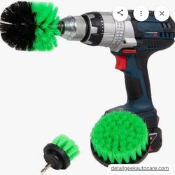 Detail green drill  brush