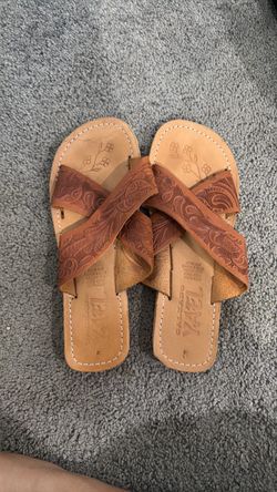 Yael Leather Slide Sandals