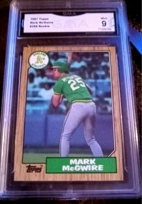 MARK. McGWIRE-ROOKIE CARD#,GRADED 9