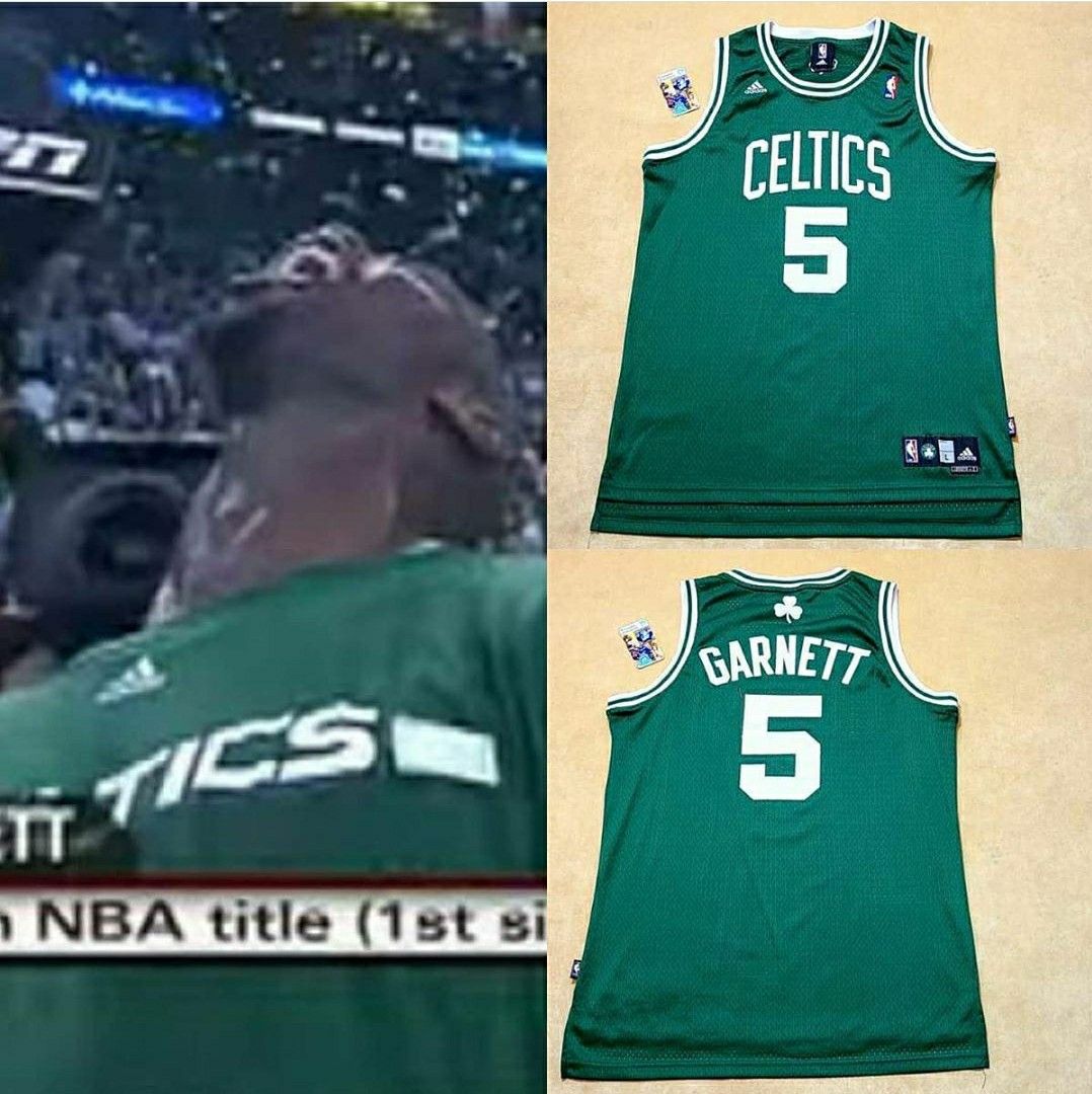 Boston Celtics garnett Jersey Sz-L Red Sox Patriots adidas Nike jordan rondo tatum