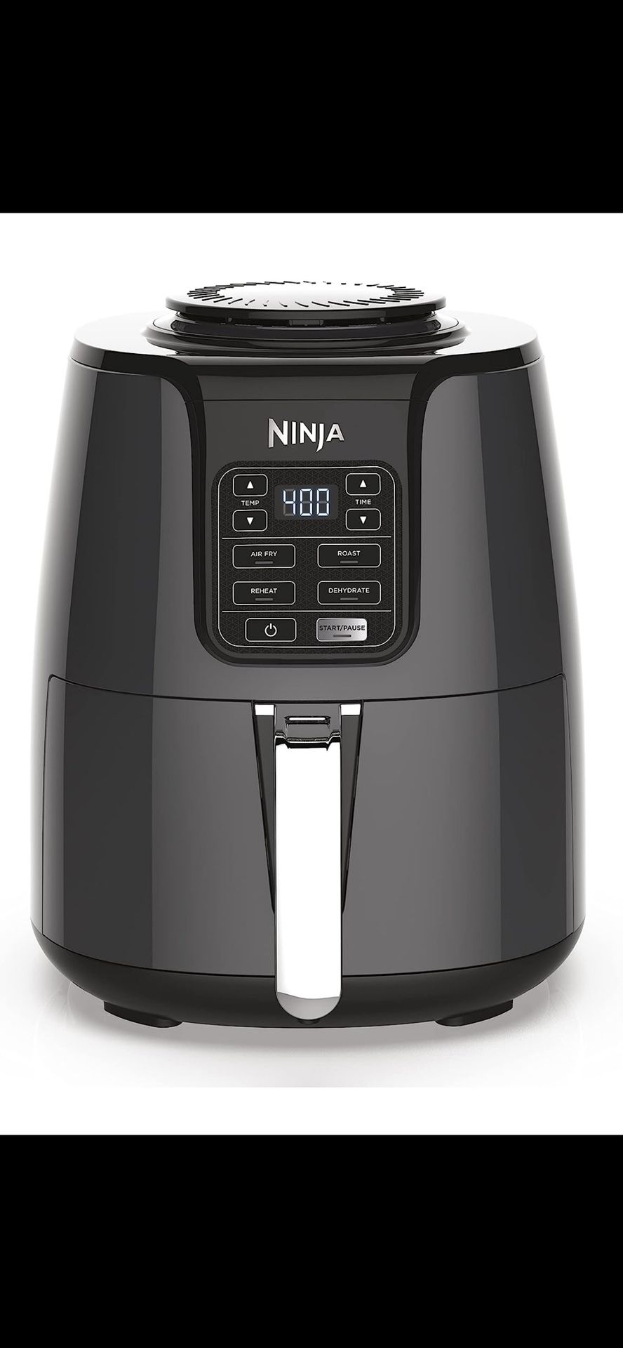 Ninja AF101 Air Fryer that Crisps, Roasts, Reheats, & Dehydrates, for Quick, Easy Meals, 4 Quart Capacity, & High Gloss Finish, Grey