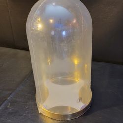"IKEA NEW/Sealed Begavning Glass Cloche Dome With Brass Color Base - Elegant Display and Decor