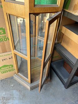 Corner Wood And Glass Case 
