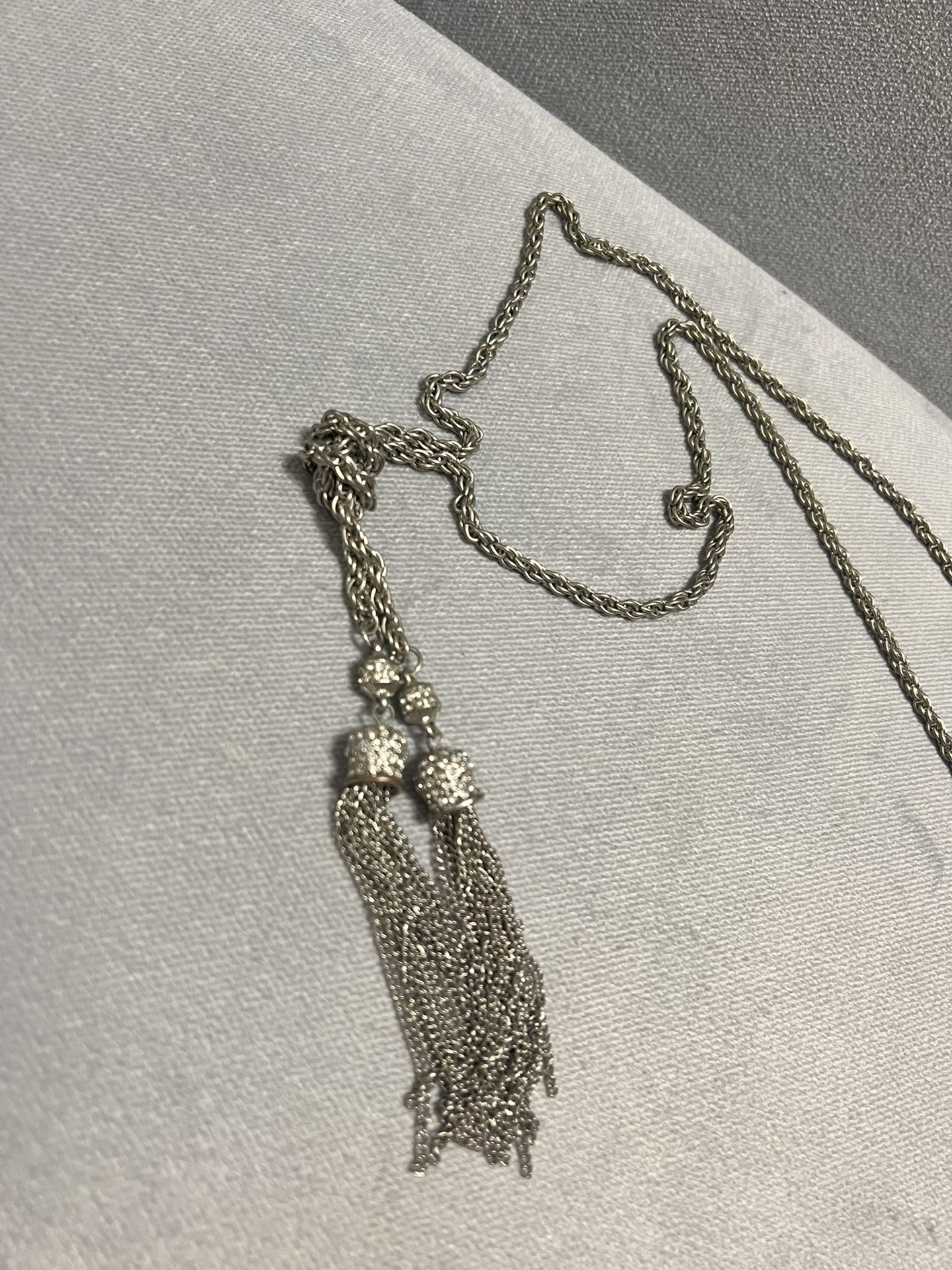 Necklace earrings choker Sweater chain