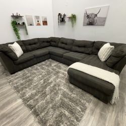 Grey Sectional Couch - Free Delivery 