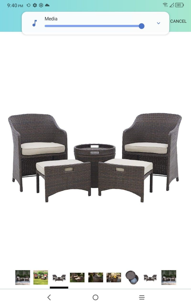 Rattan Sofa 5PC Set Barton 