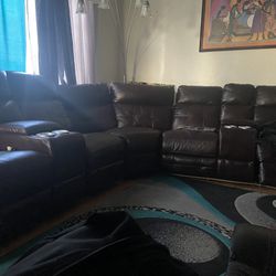 Brown Sectional 