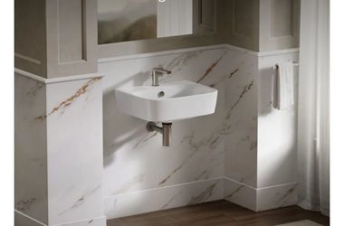 Wall mounted bathroom sink