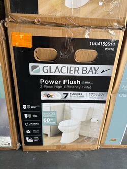 Power Flush Elongated Toilet Glacier Bay